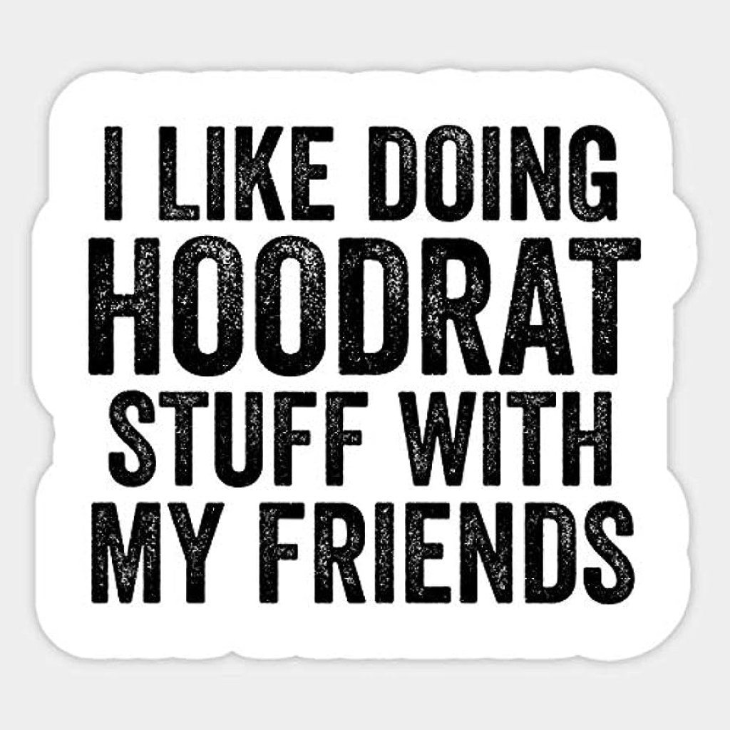 i like doing hoodrat stuff with my friends - I Like Doing Hoodrat Stuff with My Friends - Sticker Graphic - Decal  Sticker Sticker